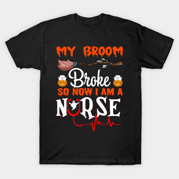 Funny Halloween Witch Riding Brooms On A Dark Desert Highway Cool Wind In My Hair T-Shirt by CasperX10